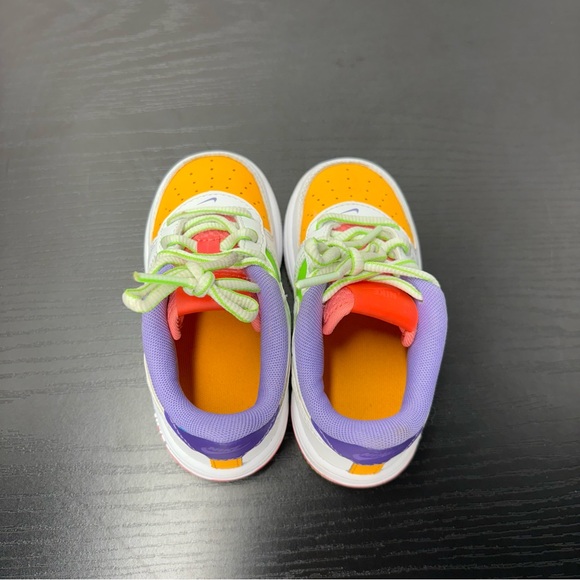Nike Force 1 LV8 Toddler Kids Shoes Sz 7c White Space Purple - Picture 9 of 10